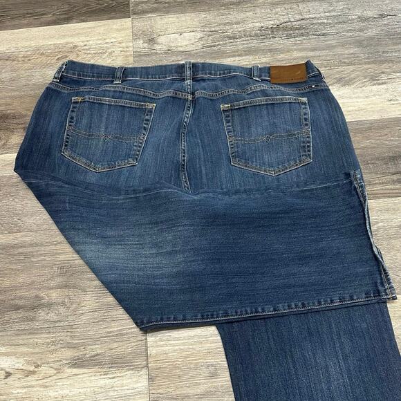 Lucky Brand‎ Faded Blue Mens 44x27 Relaxed Wide Leg Stretch Mid Wash Denim Jeans - Picture 1 of 13